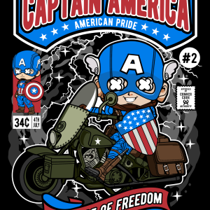 Alternative view of Captain America Motorcycle